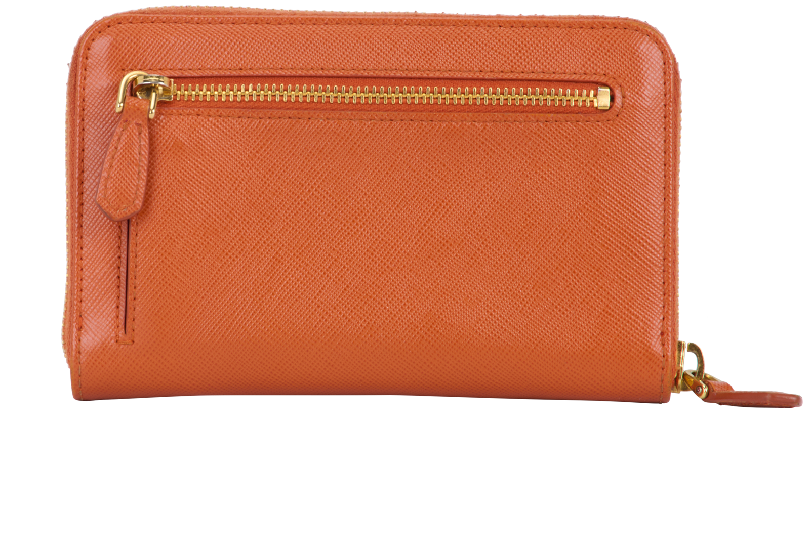Prada Zip Around Wallet, &pound;220, Accessories, Orange, Leather, Back view